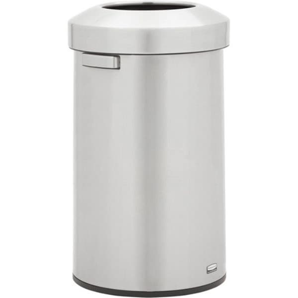 Eat-In 23 gal Metal Round Rubbermaid Commercial Refine Waste Trash Can Container, Stainless Steel EA2491136 - main